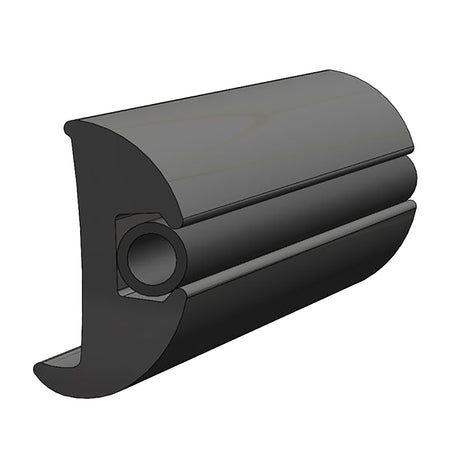 TACO Flexible Vinyl Black Rub Rail 1-1/16" x 1-7/8" 50'LV11-2423BKA50-1 - V11-2423BKA50-1