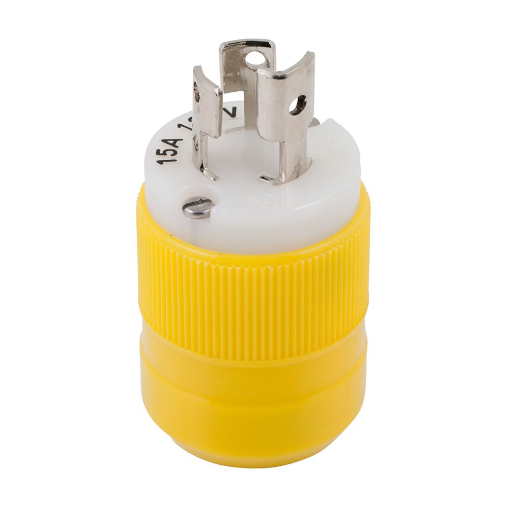 Marinco Locking Plug - 15A, 125V - Yellow4721CR - 4721CR