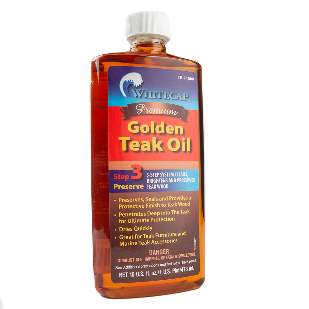 Whitecap Premium Golden Teak Oil - 16ozTK-71000 - TK-71000