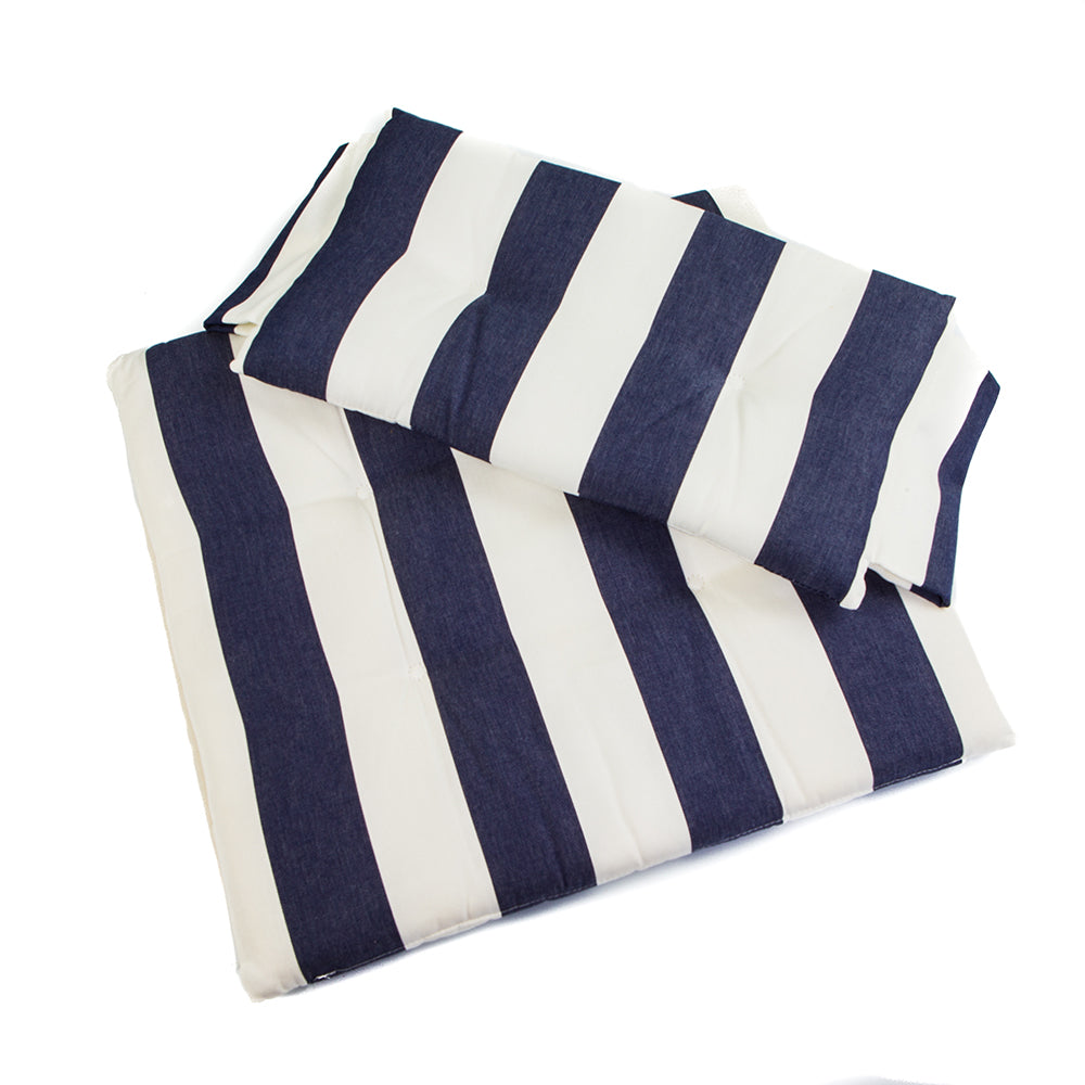 Whitecap Seat Cushion Set f/Director's Chair - Navy & White Stripes97240 - 97240