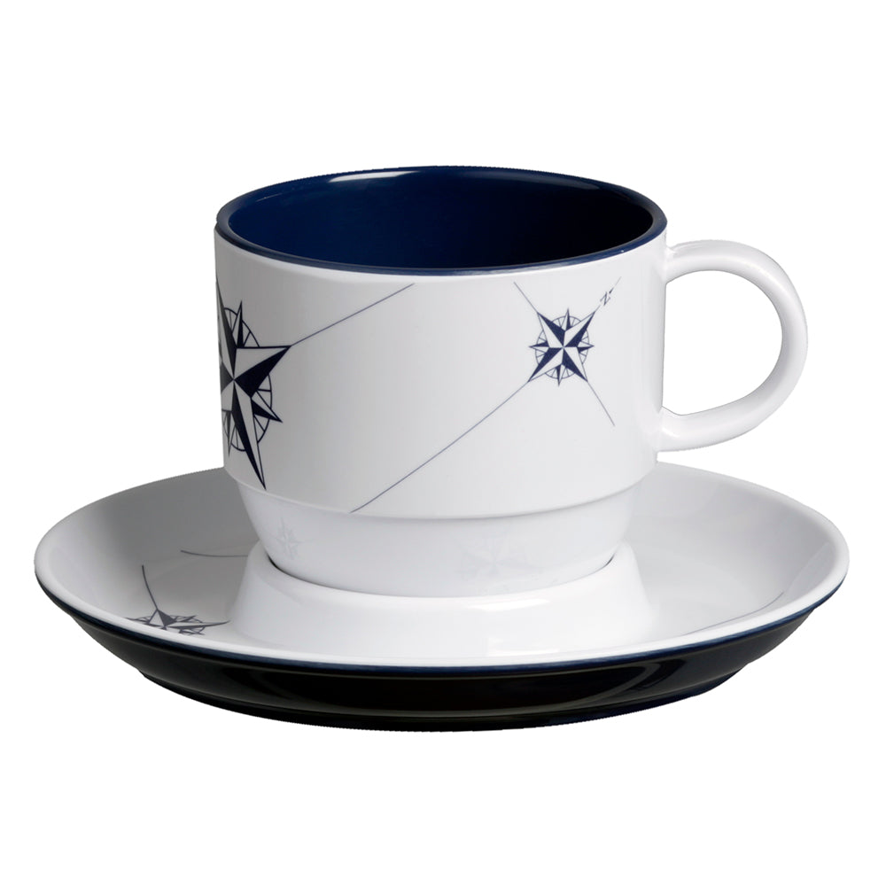 Marine Business Melamine Tea Cup & Plate Breakfast Set - NORTHWIND - Set of 615005C - 15005C