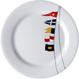 Marine Business Melamine Non-Slip, Flat, Round Dinner Plate - REGATA - 10" Set of 612001C - 12001C