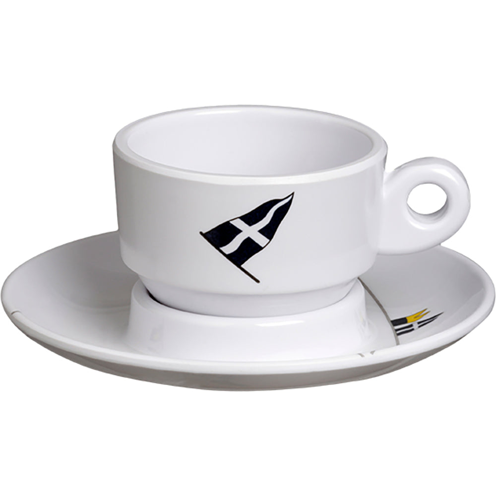 Marine Business Melamine Espresso Cup & Plate Set - REGATA - Set of 612006C - 12006C