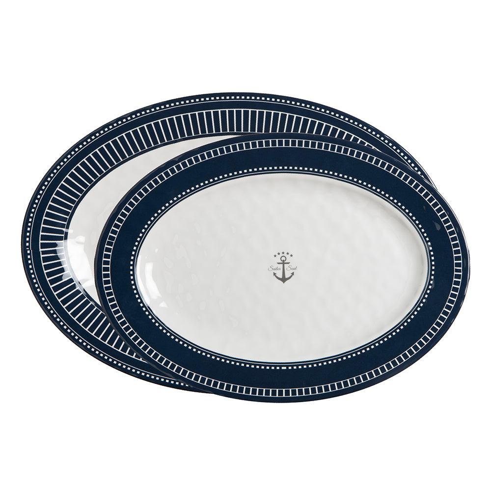 Marine Business Melamine Oval Serving Platters Set - SAILOR SOUL - Set of 214009 - 14009