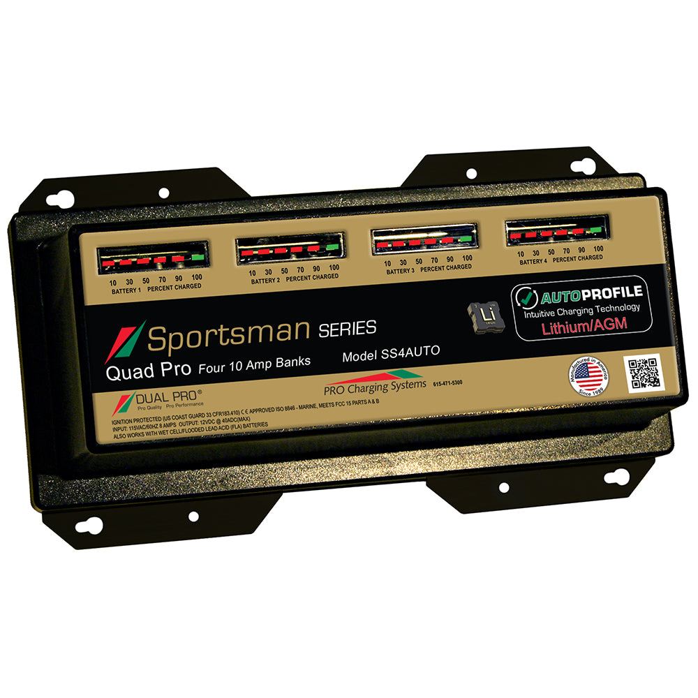 Dual Pro SS4 Auto 10A - 4-Bank Lithium/AGM Battery ChargerSS4AUTO - SS4AUTO