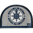 Marine Business Non-Slip WELCOME ON BOARD Half-Moon-Shaped Mat - Blue/Grey41220 - 41220
