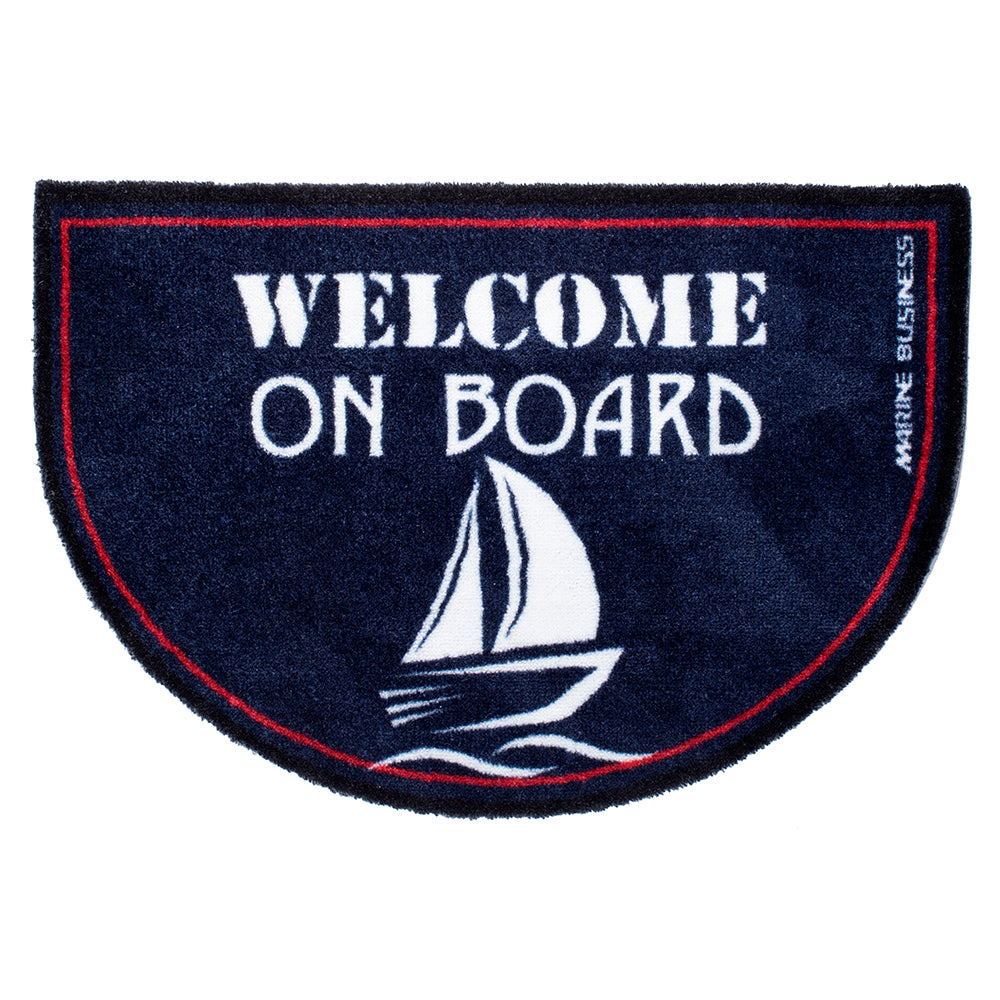 Marine Business Non-Slip WELCOME ON BOARD Half-Moon-Shaped Mat - REGATA41262 - 41262