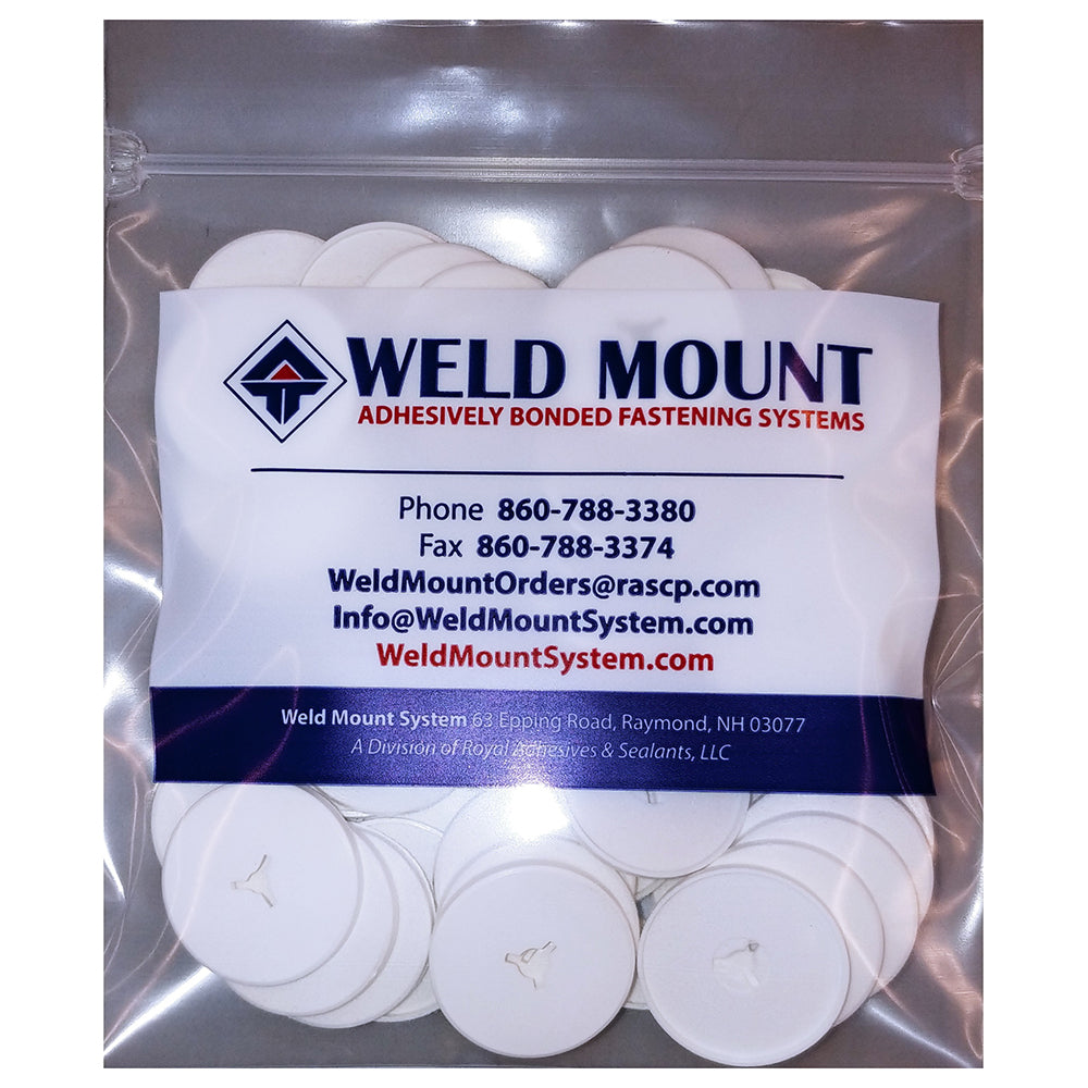 Weld Mount 3" White Round Poly Insulation Washer - 50-Pack102450 - 102450
