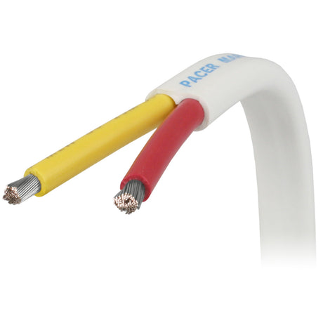 Pacer 12/2 AWG Round Safety Duplex Cable - Red/Yellow - Sold By The Foot - W12/2RYW-FT