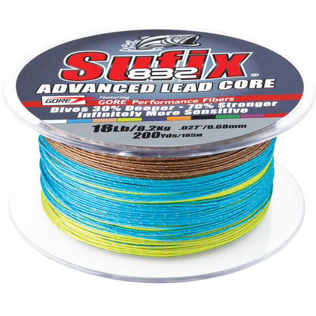 Sufix 832 Advanced Lead Core - 12lb - 10-Color Metered - 200 yds - 658-212MC