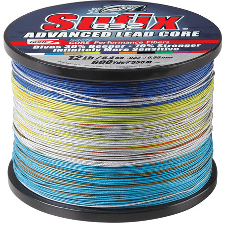 Sufix 832 Advanced Lead Core - 12lb - 10-Color Metered - 600 yds - 658-312MC