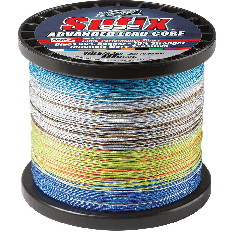 Sufix 832 Advanced Lead Core - 18lb - 10-Color Metered - 600 yds - 658-318MC