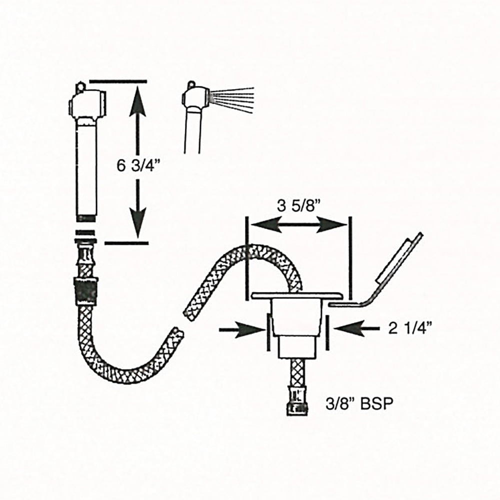 Scandvik Recessed Transom Shower w/6' Hose - White - 10055P