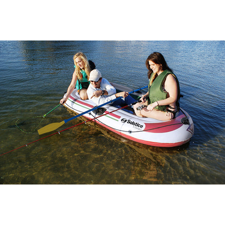 Solstice Watersports Voyager 3-Person Inflatable Boat Kit w/Oars & Pump - 30301