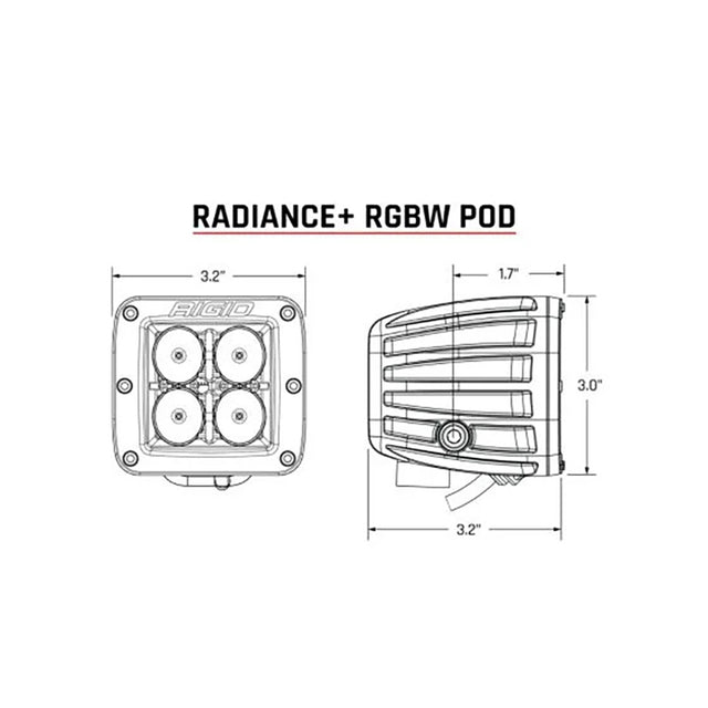 RIGID Industries Radiance + Pod - RGBW - Pair - 202053