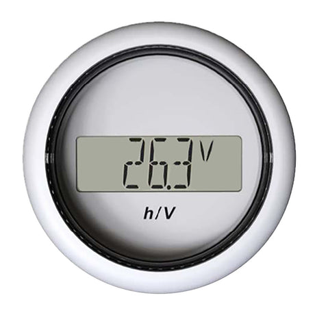 Veratron 52MM (2-1/16") ViewLine Hour Counter-Voltmeter - White - B00006302