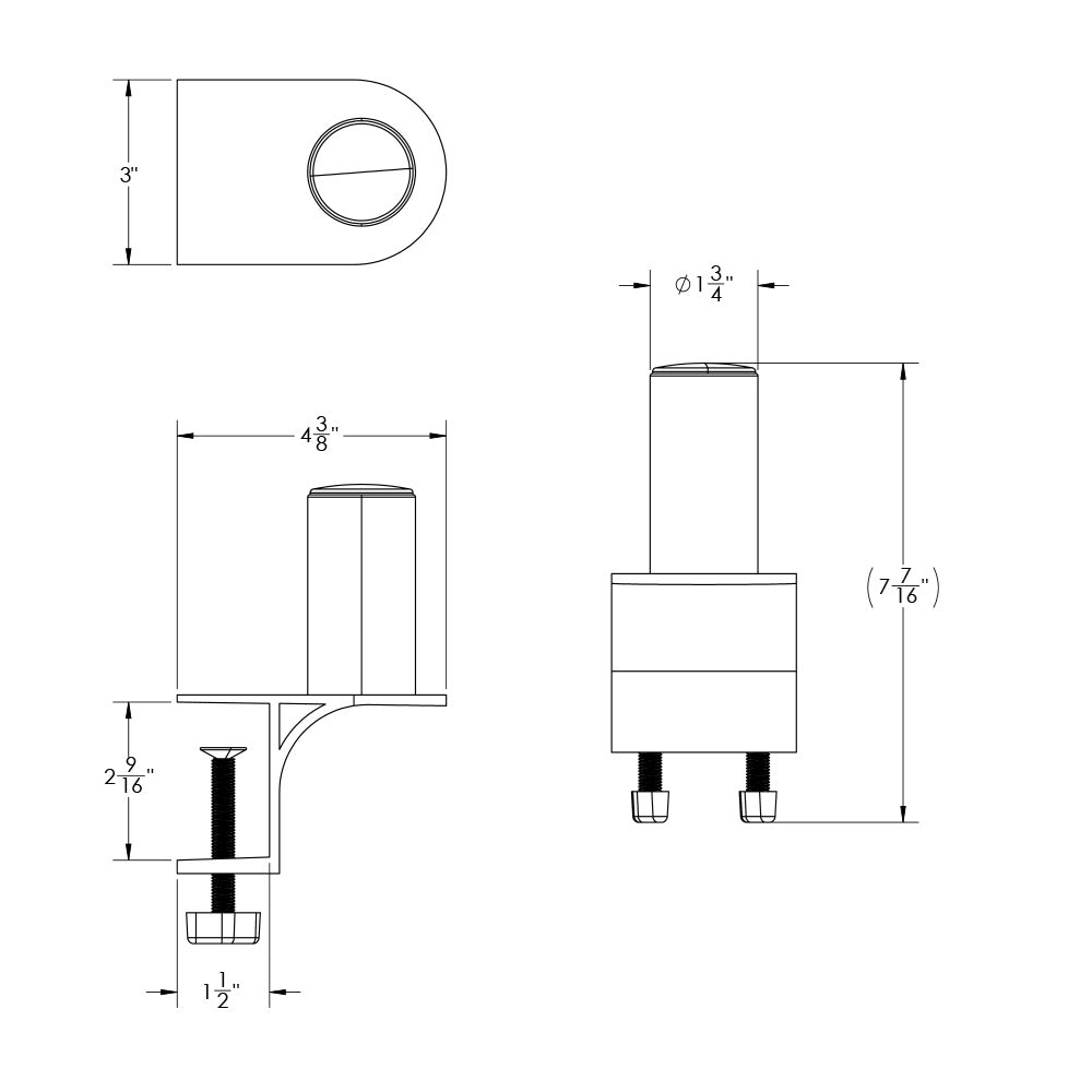 TACO ShadeFin Mini Clamp Mount - T10-4000-7