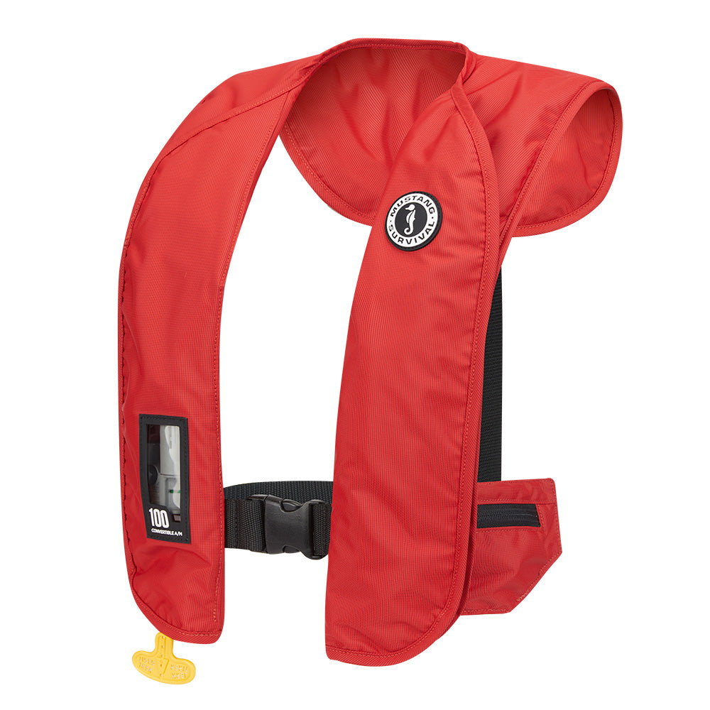 Mustang MIT 100 Convertible Inflatable PFD - Red - MD2030-4-0-202