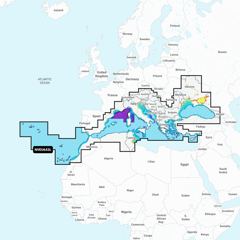 Garmin Navionics Vision+™ NVEU643L Mediterranean & Black Sea - 010-C1272-00