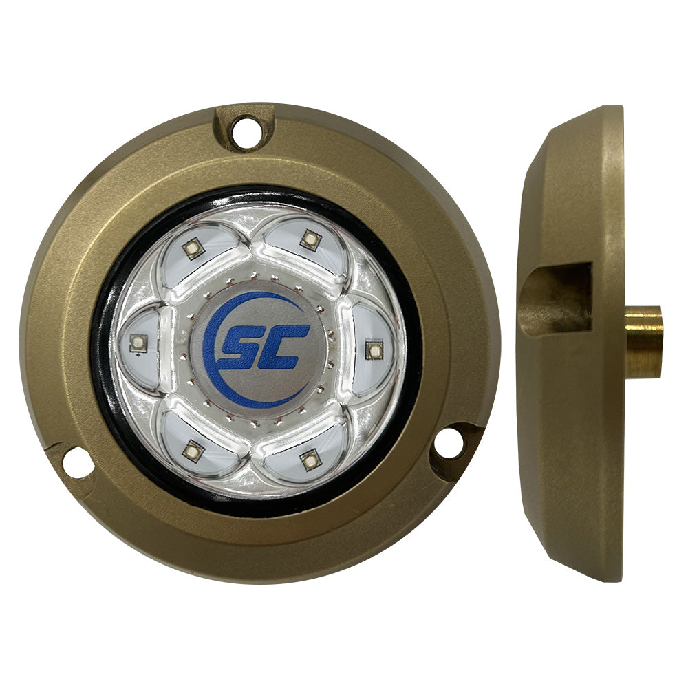 Shadow-Caster SC2 Series Bronze Surface Mount Underwater Light - Bimini Blue - SC2-BB-BZSM