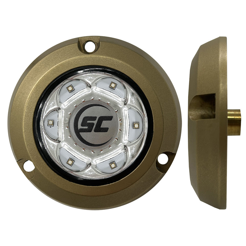 Shadow-Caster SC2 Series Bronze Surface Mount Underwater Light - Great White - SC2-GW-BZSM