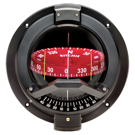 Ritchie BN-202 Navigator Compass - Bulkhead Mount - Black - BN-202