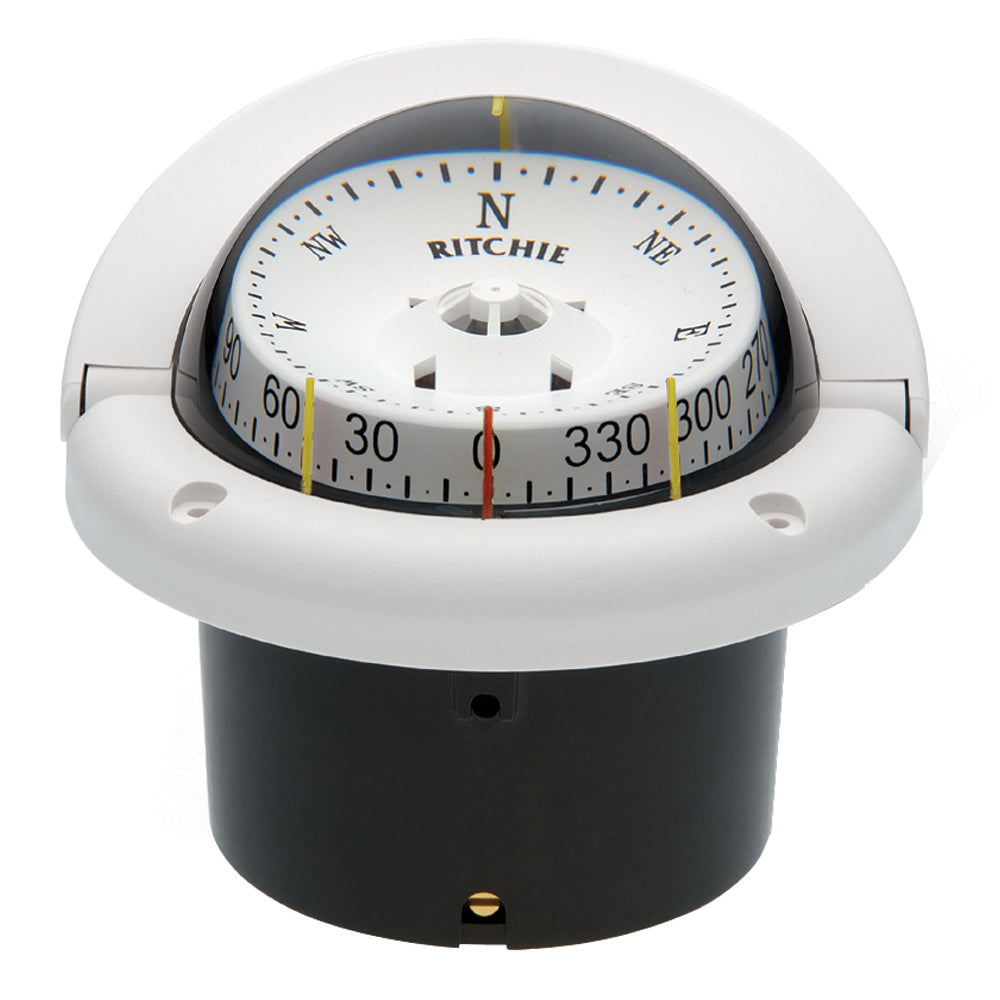 Ritchie HF-743W Helmsman Compass - Flush Mount - White - HF-743W