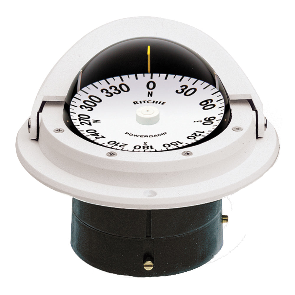 Ritchie F-82W Voyager Compass - Flush Mount - White - F-82W