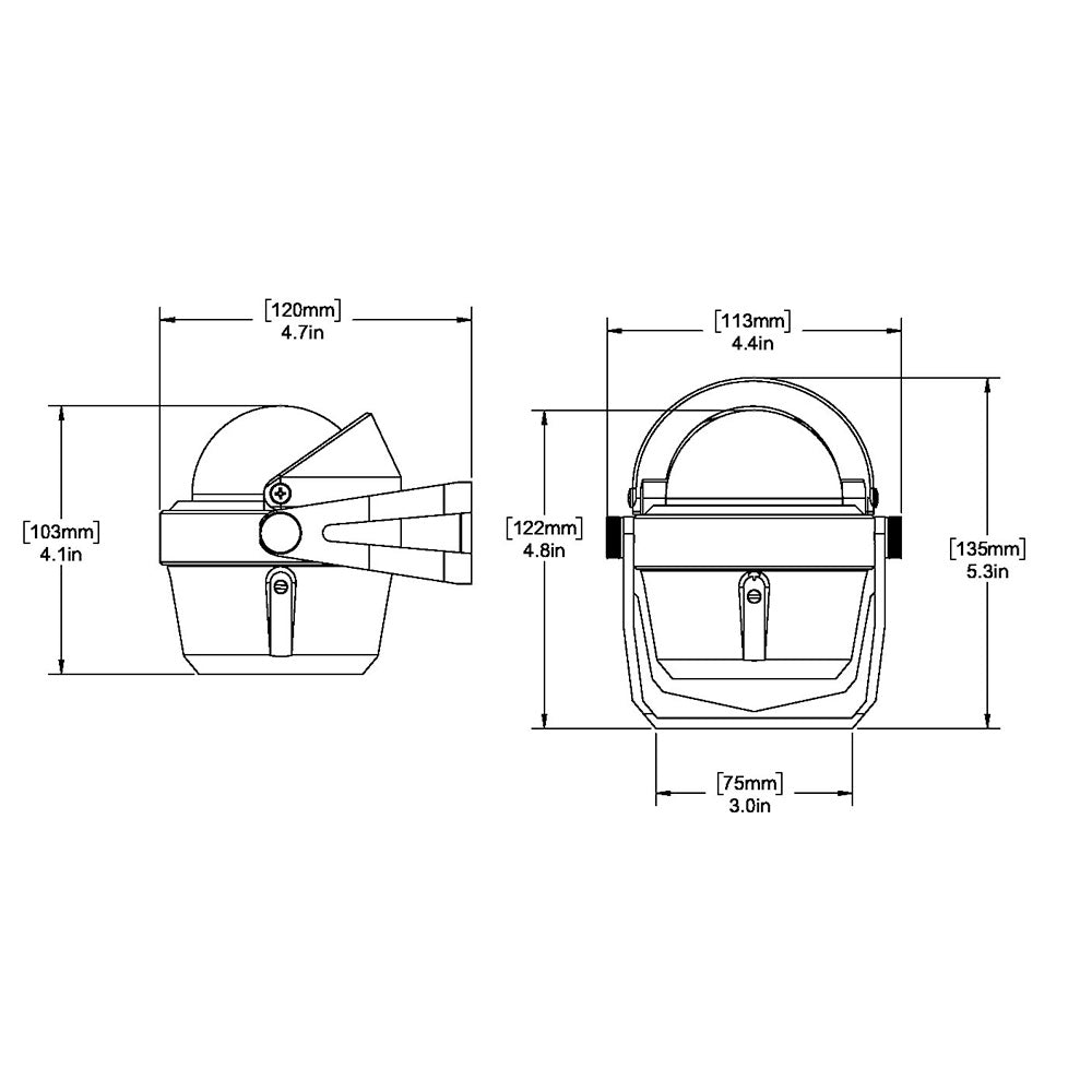 Ritchie RA-91 RitchieAngler Compass - Bracket Mount - Gray - RA-91