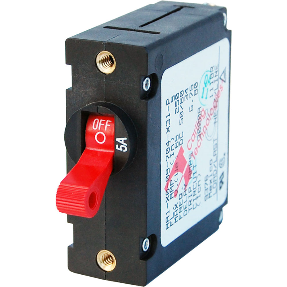 Blue Sea 7201 AC/DC Single Pole Magnetic World Circuit Breaker  -  5 AMP - 7201