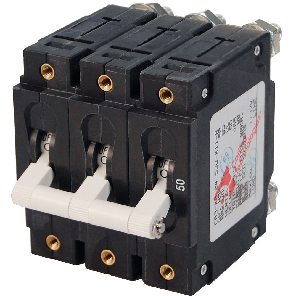 Blue Sea 7287 C-Series Triple Pole Circuit Breaker - 50A - 7287