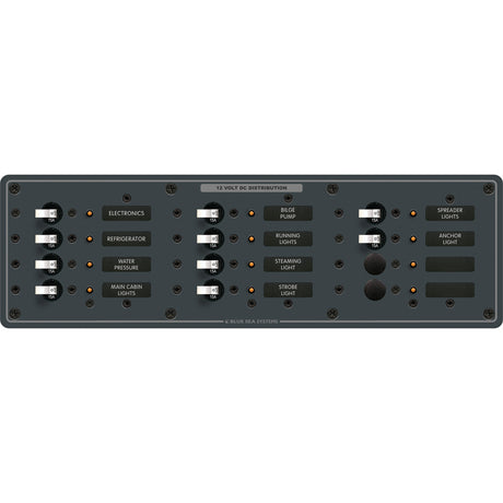 BLUE SEA 8375 PANEL DC 12 POS HORIZONTAL - 8375