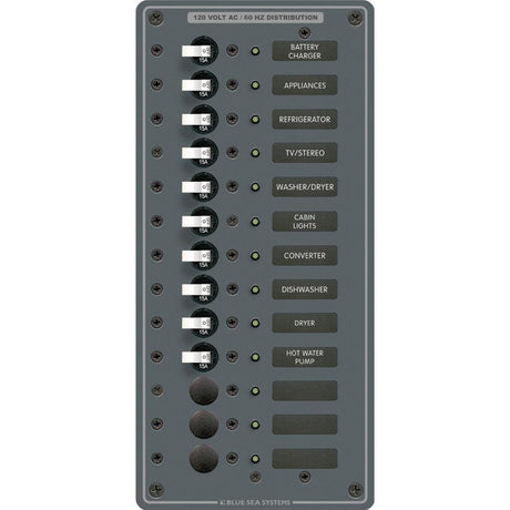 BLUE SEA 8480 BREAKER PANEL 120VAC 13 POS - 8480