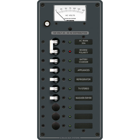 BLUE SEA 8488 BREAKER PANEL 120VAC 10 POS - 8488