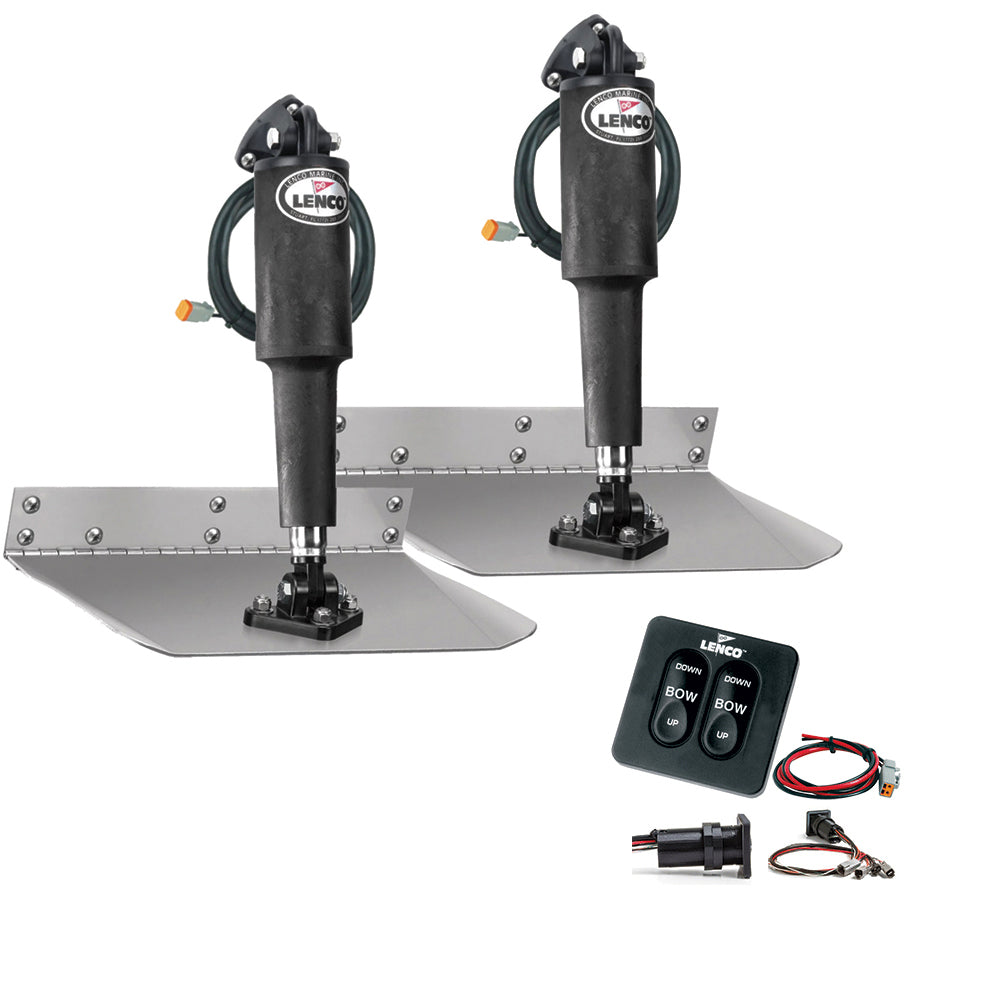 Lenco 9" x 24" Standard Trim Tab Kit with Standard Tactile  Switch Kit 12V - TT9X24 - TT9X24