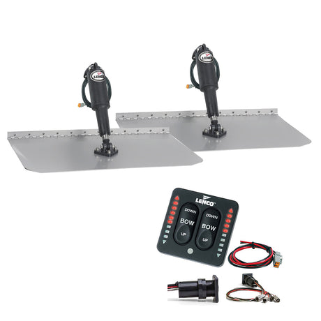 Lenco 12" x 18" Standard Trim Tab Kit with LED Indicator    Switch Kit 12V - TT12X18I - TT12X18I