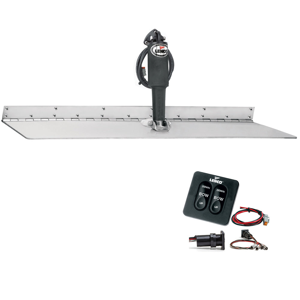 Lenco 12" x 30" Super Strong Trim Tab Kit w/                Standard Tactile Switch Kit 12V - TT12X30SS - TT12X30SS