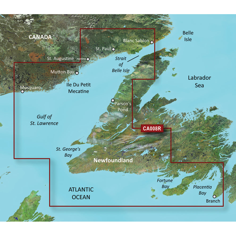 Garmin BlueChart g3 Vision HD - VCA008R - Newfoundland West - microSD /SD 010-C0694-00