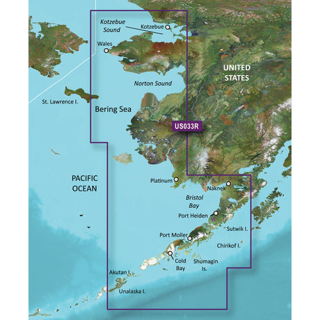 Garmin BlueChart  g3 Vision  HD - VUS033R - Bristol Bay - Kotzebue Snd. - microSD/SD - 010-C0734-00