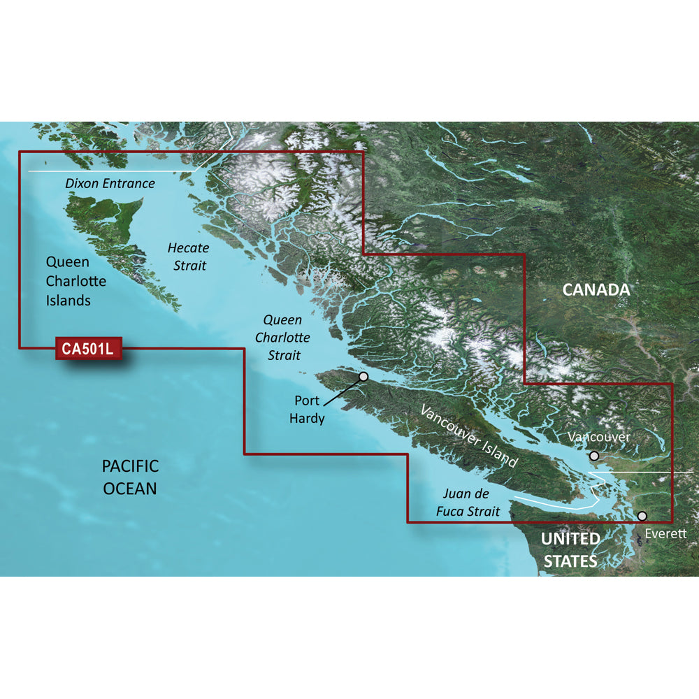 Garmin BlueChart g3 Vision HD - VCA501L - Vancouver Island - Dixon Entrance - microSD /SD 010-C0701-00