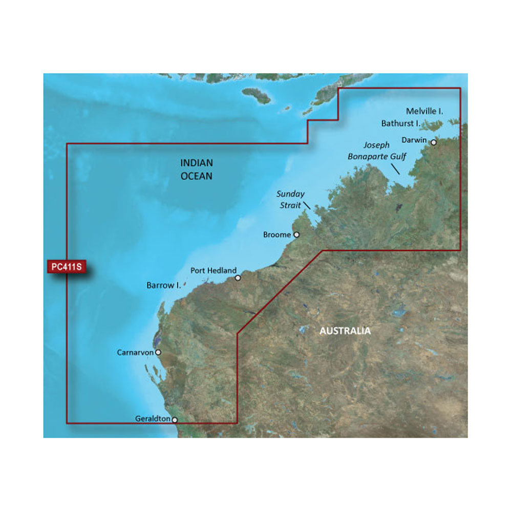 Garmin BlueChart® g3 Vision® HD - VPC411S - Geraldton - Darwin - microSD /SD  - 010-C0869-00