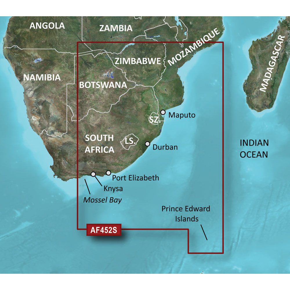 Garmin BlueChart® g3 Vision® HD - VAF452S - Knysna, SA to Beira, MZ - microSD /SD  - 010-C0752-00