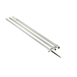 Lee's 16' MKII Bright Silver Pole with Black Spike 1-3/8" OD - for Center Riggers - AO8715CR