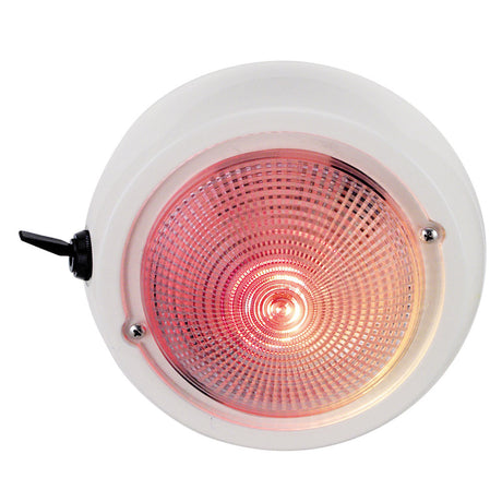 Perko Dome Light with Red & White Bulbs - 1263DP1WHT