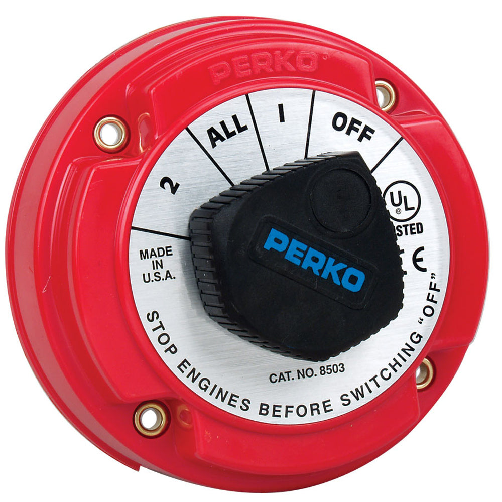 Perko 8503DP Medium Duty Battery Selector Switch with Alternator Field Disconnect without Key Lock - 8503DP