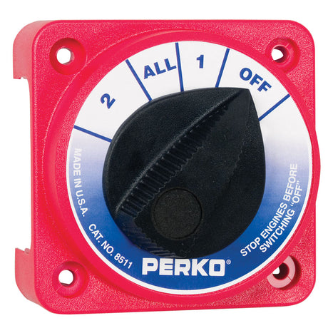 Perko Compact Medium Duty Battery Selector Switch without Key Lock - 8511DP