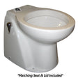 Raritan Atlantes Freedom Toilet - Household Style - White - Freshwater Solenoid - 12V - AVHWF01203 - AVHWF01203