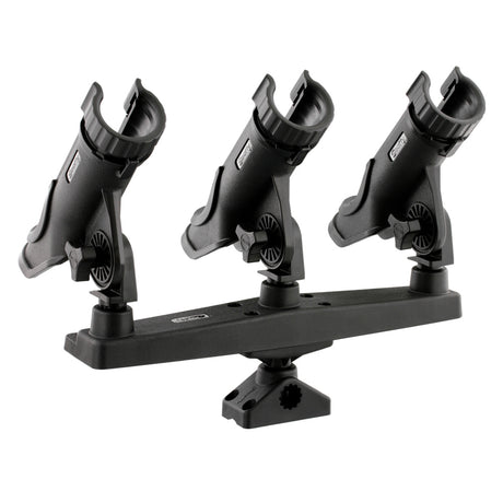 Scotty Triple Rod Holder w/3 230 Power Lock Rod Holders - 256