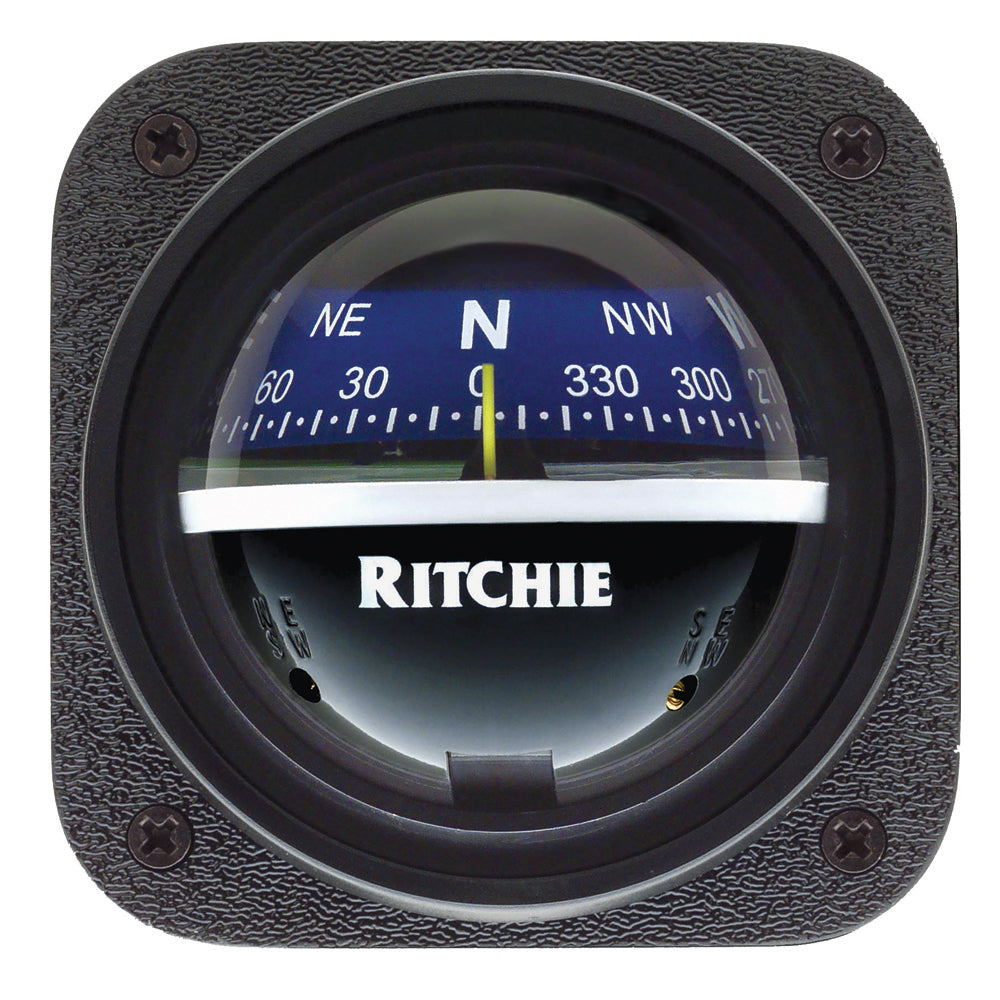 Ritchie V-537B Explorer Compass - Bulkhead Mount - Blue Dial - V-537B