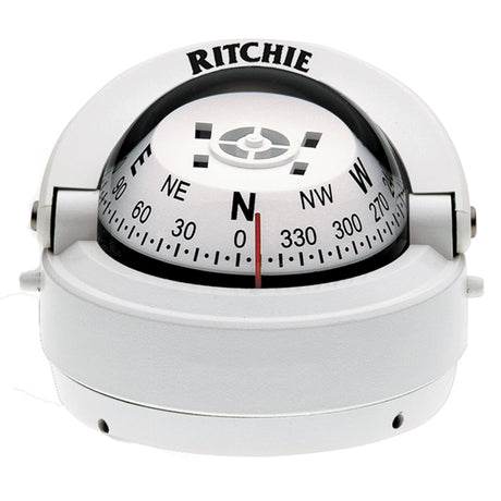 Ritchie S-53W Explorer Compass - Surface Mount - White - S-53W